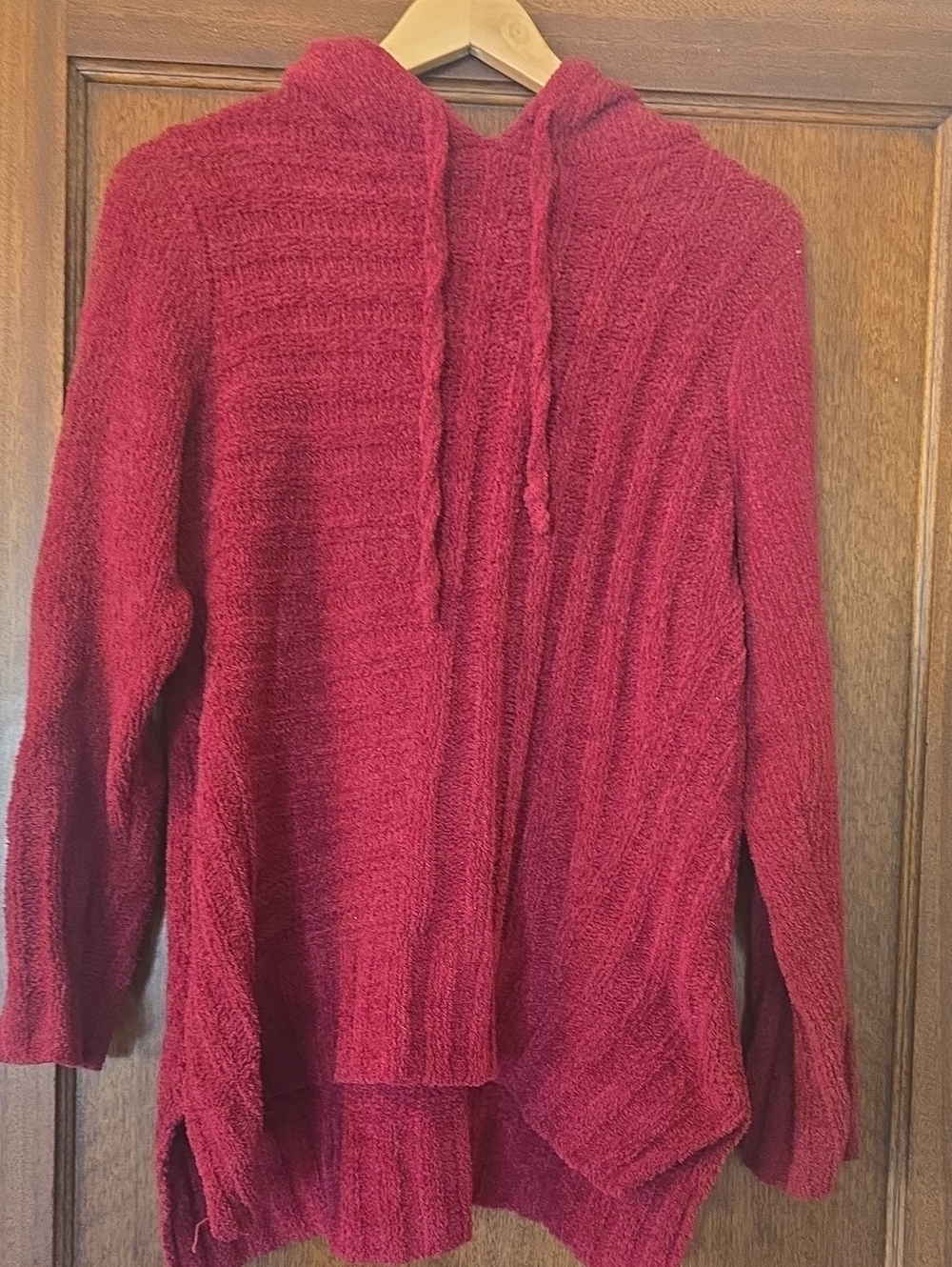 Simply Vera Vera Wang Red Hooded Knit Sweater